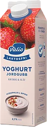 Yoghurt Jordgubb Laktosfri 2,1% 1000g Valio