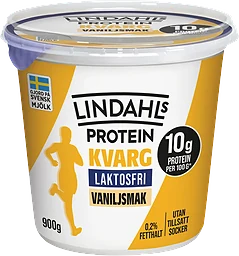 Kvarg Vaniljsmak Laktosfri 0,2% 900g Lindahls