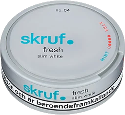 Portionssnus Vit Slim Fresh Xtra Stark 16,6g Skruf
