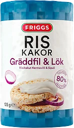 Riskakor med smak av Gräddfil & lök 125g Friggs
