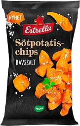 Sötpotatischips Havssalt 90g Estrella