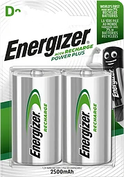 Batteri D Laddbart 2-p Energizer Power Plus