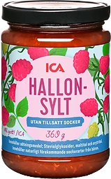 Hallonsylt utan tillsatt socker 360g ICA