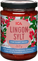 Lingonsylt utan tillsatt socker 360g ICA
