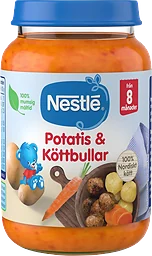 Barnmat Potatis & köttbullar 8m 190g Nestle