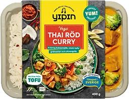 Röd Curry Thailändsk friterad Tofu 400g Yipin