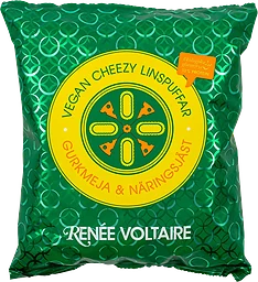 Snacks Vegan Cheezy Linspuffar Med Gurkemeja & Näringsjäst Eko 90g Renée Voltaire