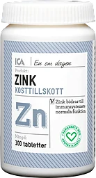 Zink Kosttillskott 100st ICA Hjärtat
