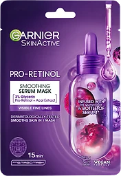 Ansiktsmask Pro-Retinol Smoothing Serum Mask 1-p Garnier