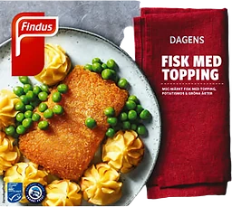 Färdigmat Fisk med topping potatismos & ärtor Fryst 390g Findus