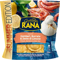 Ravioli Räkor Burrata & Citronzest 250g Rana
