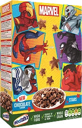 Disney Marvel chocolate stars 375g Weetabix