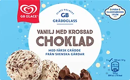 Vanilj Krossad Choklad Gräddglass