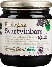 Svartvinbärsgelé 350g KRAV Torfolk Gård