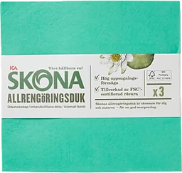 Allrengöringsduk 3-p ICA Skona
