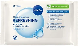 Ansiktsservetter Refreshing Cleansing Wipes 25-p Nivea