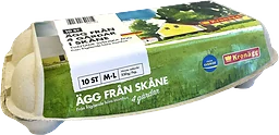 Ägg från Skåne Frigående inomhus M/L 10-p Kronägg