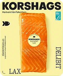 Laxfilé Färsk Kallrökt bit 300g Miljömärkt Korshags