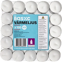 Värmeljus 100p 4h ICA Basic