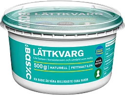 Lättkvarg Naturell 0,2% 500g ICA Basic