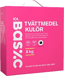 Tvättmedel Kulör 8kg ICA Basic