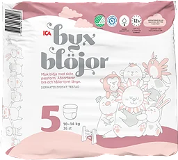 Byxblöjor Strl 5 10-14kg 36-p ICA