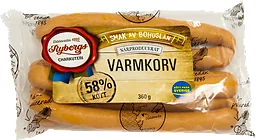 Varmkorv 58% Kötthalt 360g Rybergs Charkuteri