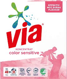 Tvättmedel Color Sensitive Parfymfri 1,5kg Via