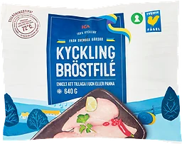 Kycklingbröstfilé Fryst 640g ICA