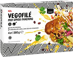 Pannfärdigt Sojafilé Spröd panerad Fryst 300g ICA