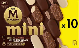 Glasspinnar Classic, almond, white chocolate 10-pack