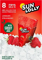 Isglass Jordgubb Ej fryst 8-p 480ml Sun Lolly