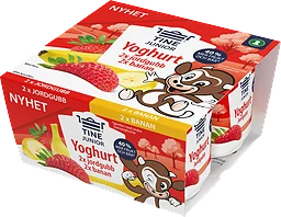 Yoghurt Junior Jorgubb & banan 4-pack
