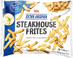 Extra krispiga steakhouse frites 750g ICA