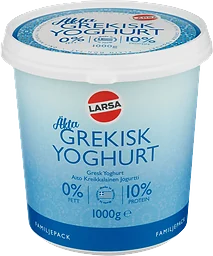 Äkta Grekisk Yoghurt 0% 1000g Larsa Foods