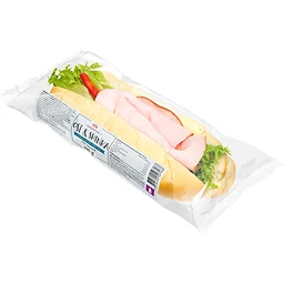 Baguette Ost och Skinka med Sallad