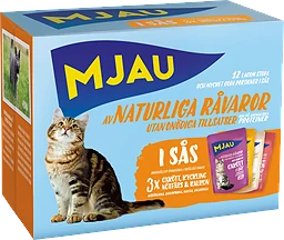 Naturliga Rå Ox/kyck/nöt/kalkon Kattmat Sås 12-pack