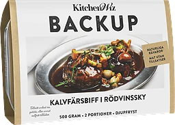 Kalvfärsbiff i rödvinssky