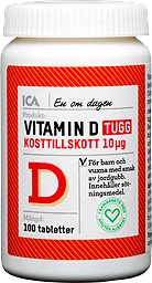 Vitamin D Tugg Kosttillskott 100st ICA Hjärtat