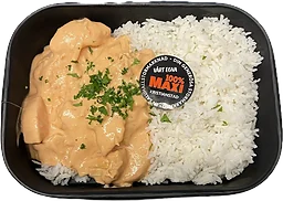 Korv stroganoff med ris