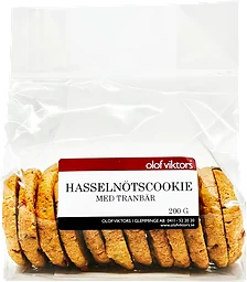 Hasselnötscookie Med Tranbär 200g Olof Viktors i Glemminge