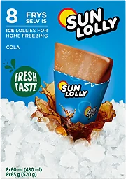Isglass Cola Ej fryst 8-p 480ml Sun Lolly