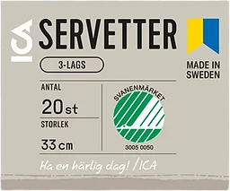 Servett Grå 33cm 20-p ICA