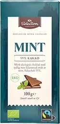 Chokladkaka Mint Mörk Choklad 55% 100g ICA Selection