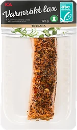 Lax Färsk Varmrökt Toscana 125g Miljömärkt ICA