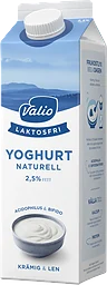 Yoghurt Naturell Laktosfri 2,5% 1l Valio