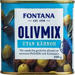 Olivmix Urkärnade 290g Fontana