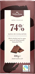 Choklad Mörk 74% 100g ICA Selection