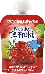 Fruktsmoothie Äpple Banan Jordgubb