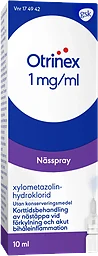 Nässpray 1mg/ml 10ml Otrinex